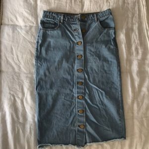 High-waisted Denim Skirt